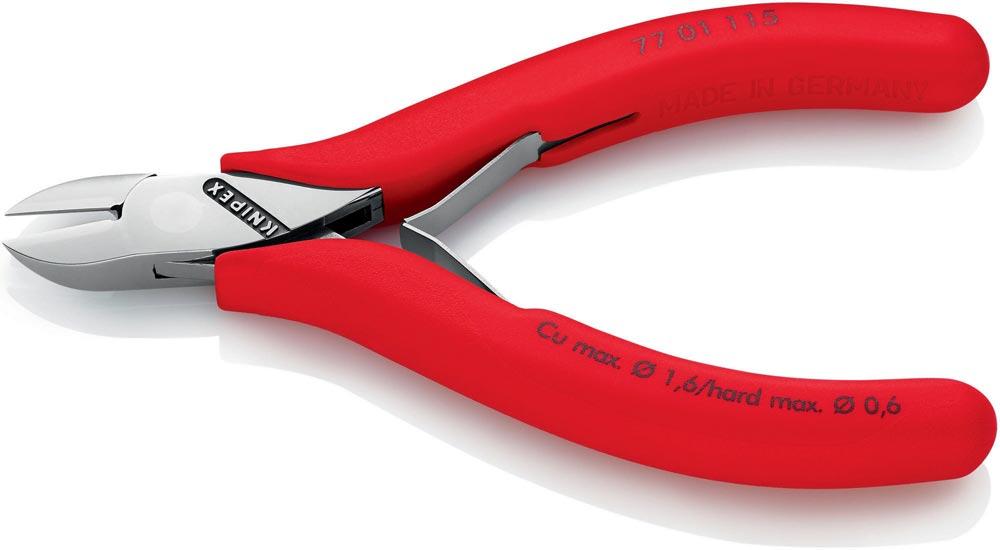 Elektronik-Seitenschneider Länge 115 mm Form 0 Facette ja Kunststoffüberzug spiegelpoliert