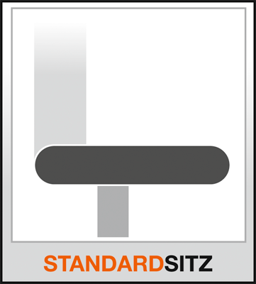 Bürodrehstuhl, Sitz-BxTxH 480x480x420-550 mm, Lehnenh. 580 mm, Permanentk., Flachsitz, schwarz