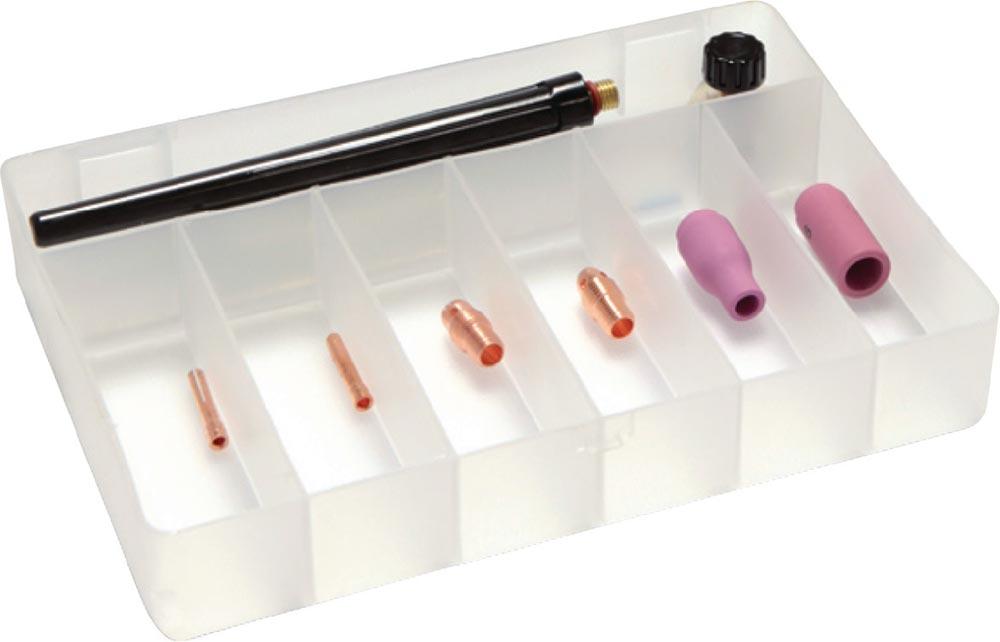 TIG-Zubehörkit 10-teilig in Kunststoffbox WE 2,4 mm