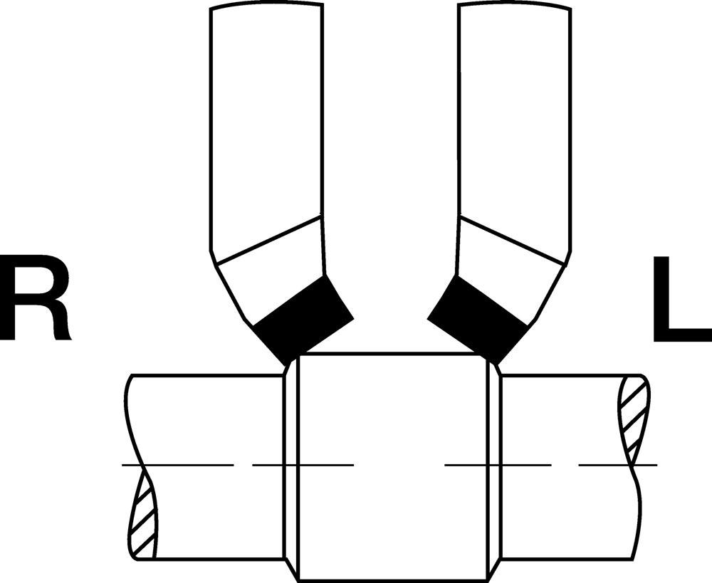 Drehmeißel DIN 4972 ISO2 25 x 25 mm rechts gebogen