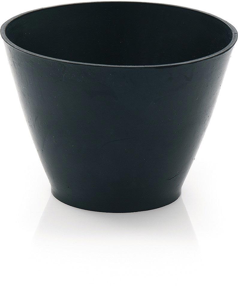 Gipsbecher Höhe 130 mm Ø oben:125 / unten: 90 mm konisch für Nitrolacke geeignet TPE schwarz
