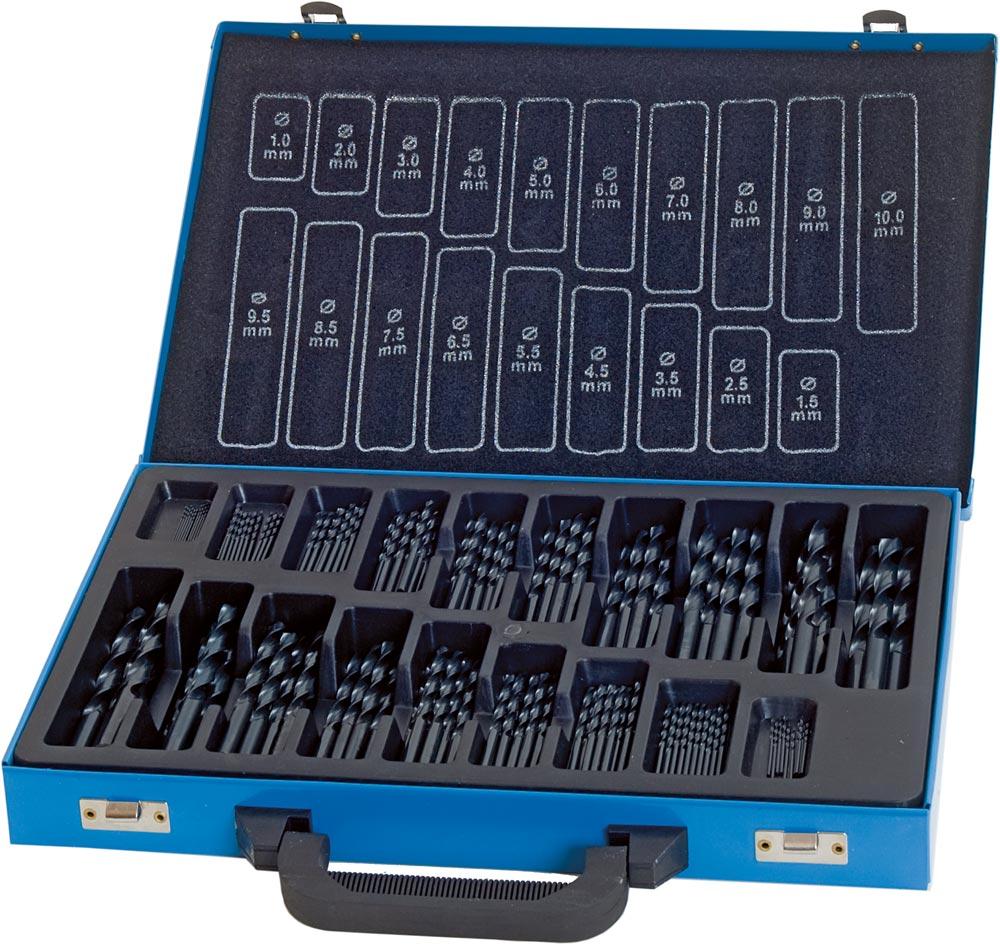 FACTOR-PL HSS-Spiralbohrer-Magazin DIN 338, rollgew.,230tlg.,1,0-13,0mm,0,5stgd.