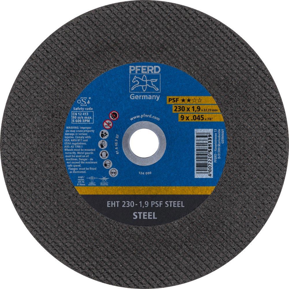 Trennscheibe PSF STEEL D230x1,9mm gerade Stahl Bohrung 22,23 mm