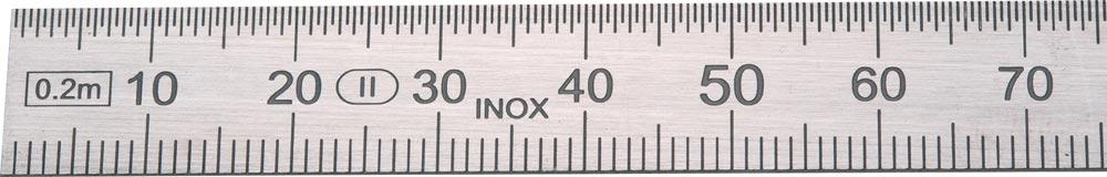 Stahlmaßstab Länge 1500 mm rostfreier Stahl biegsam Teilung B = mm/1/2 mm