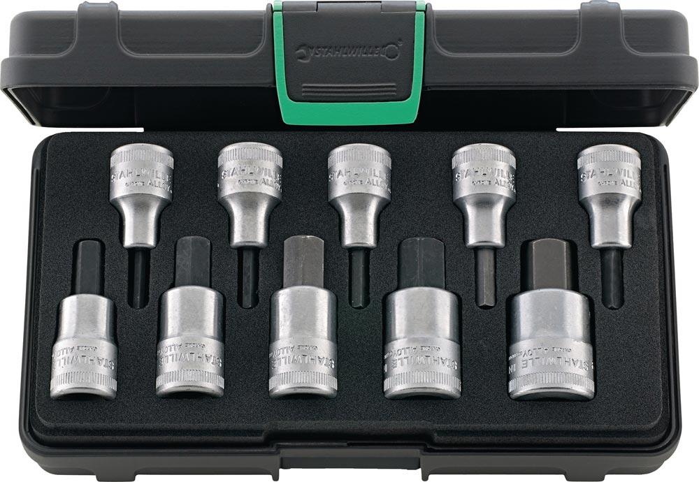 Steckschlüsselsatz 54/10 10-teilig 1/2  4 - 19 mm für Innen-6-kant Steckschlüsselsatz 54/10 10-teilig 1/2  4 - 19 mm für Innen-6-kant