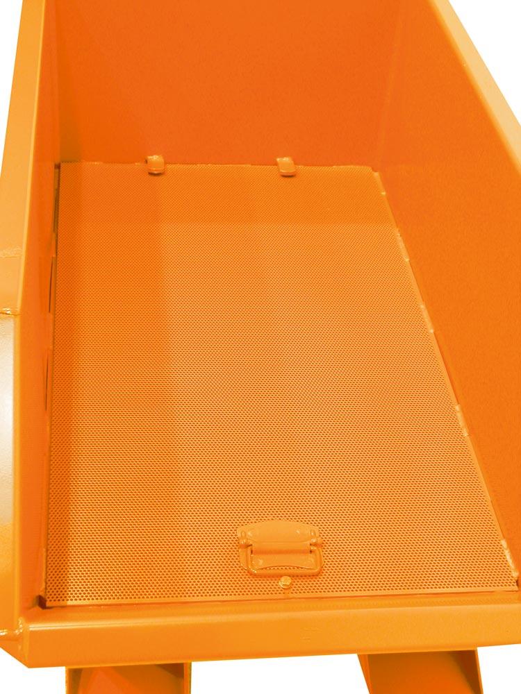 Kippbehälter, Stahl, LxBxH 1230x875x880 mm, Volumen 0,55 cbm, Traglast 1000 kg, verzinkt