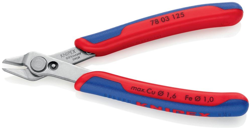 Elektronik-Seitenschneider Super-Knips® INOX Länge 125 mm Form 0 Facette nein poliert