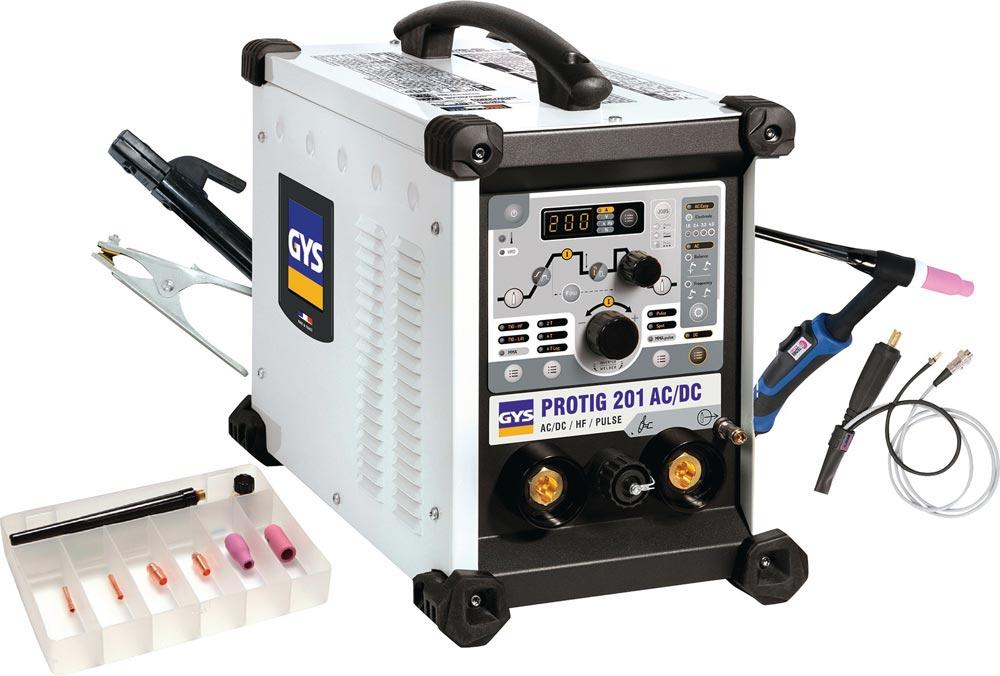 TIG-Schweißanlage PROTIG 201 AC/DC HF FV mit Zubehör 10 - 200 A gasgekühlt TIG-Schweißanlage PROTIG 201 AC/DC HF FV mit Zubehör 10 - 200 A gasgekühlt