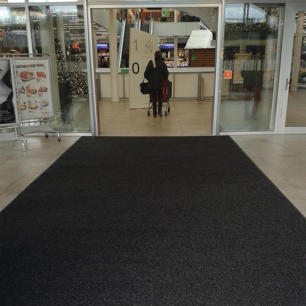 Schmutzfangmatte mit Decalon-Fasern, LxBxH 1200x1800x9 mm, anthrazit, Gewicht 7,9 kg
