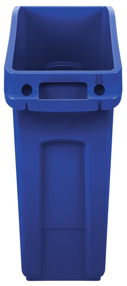 Abfall-Untertischbehälter, BxTxH 560x250x660 mm, Vol. 49 Liter, Farbe blau