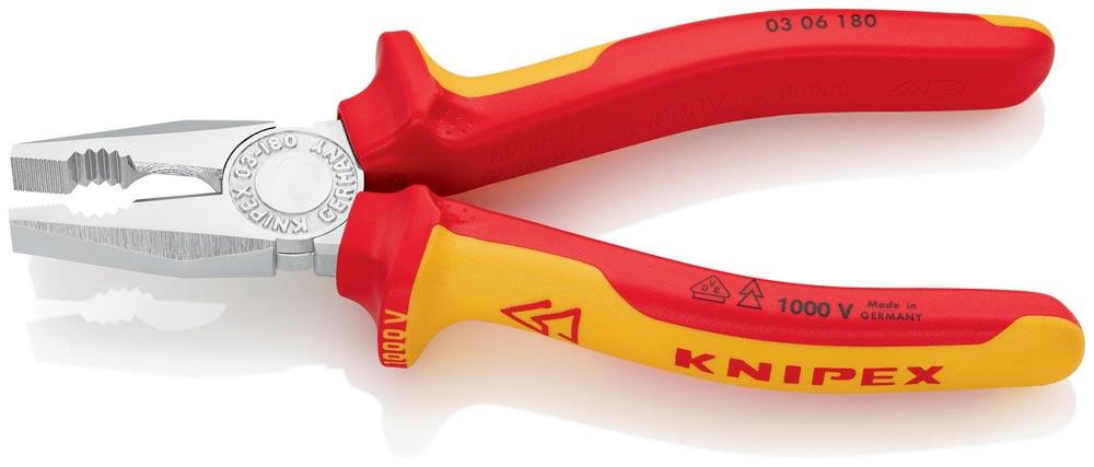 Kombizange Länge 180 mm Mehrkomponenten-Hüllen verchromt VDE Kombizange Länge 180 mm Mehrkomponenten-Hüllen verchromt VDE