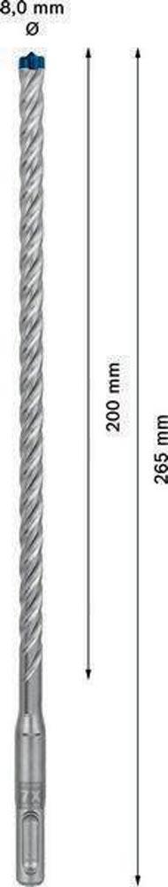 Hammerbohrer Expert SDS-7X Ø 8 mm Arbeits-L.200 mm L.265 mm SDS-plus 10 Stück Hammerbohrer Expert SDS-7X Ø 8 mm Arbeits-L.200 mm L.265 mm SDS-plus 10 Stück