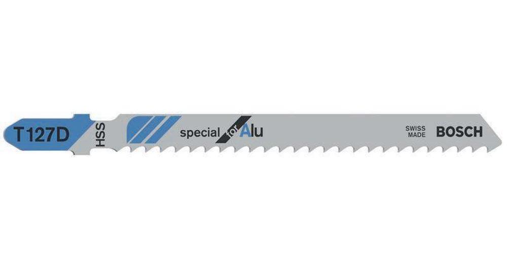 Stichsägeblatt T 127 D Gesamtlänge 100 mm Zahnteilung 3 mm HSS 5 Stück / Karte