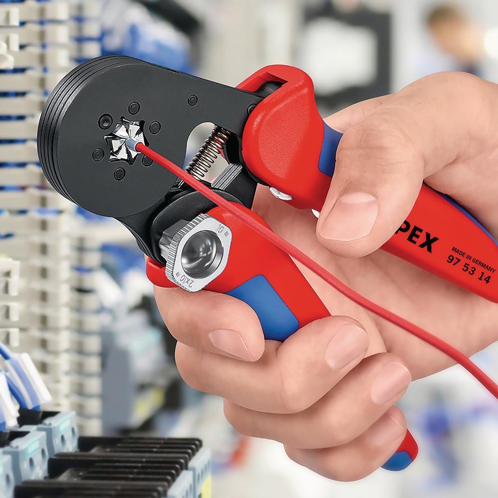 Aderendhülsenzange Gesamtlänge 180 mm 0,08 - 16 (AWG 28 - 6) mm brüniert Mehrkomponenten-Hüllen