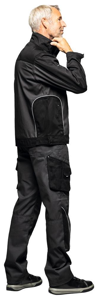 Arbeitsjacke Twill ERNST, weiß-anthrazit Gr. 5XL