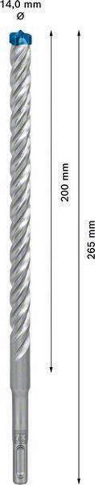 Hammerbohrer Expert SDS-7X Ø 14,0 mm Arbeits-L.200 mm L.265 mm SDS-plus 1 Stück Hammerbohrer Expert SDS-7X Ø 14,0 mm Arbeits-L.200 mm L.265 mm SDS-plus 1 Stück