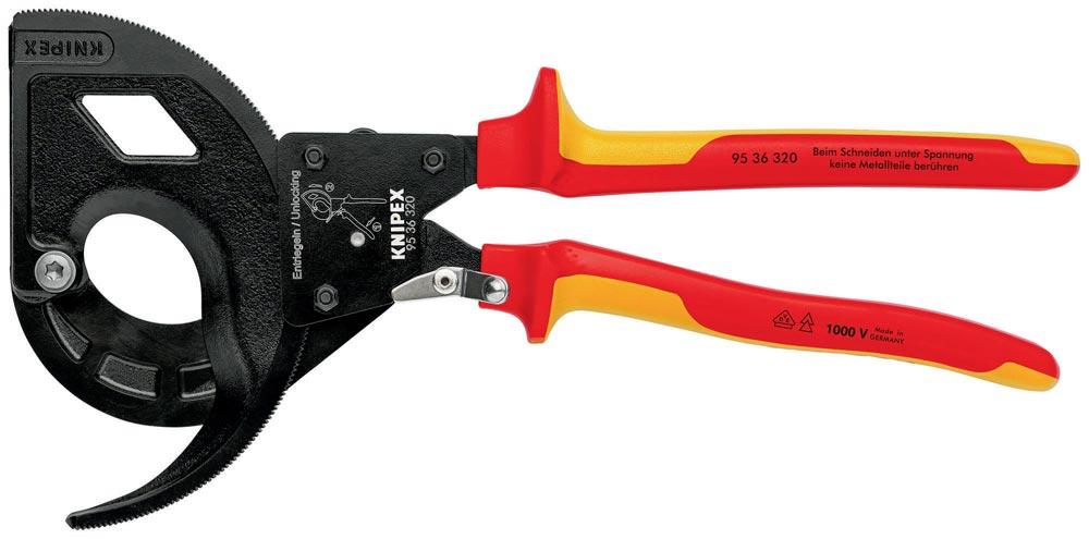 Kabelschneider Gesamtlänge 320 mm max. 60 (600 mm) mm poliert Mehrkomponenten-Hüllen VDE Kabelschneider Gesamtlänge 320 mm max. 60 (600 mm) mm poliert Mehrkomponenten-Hüllen VDE
