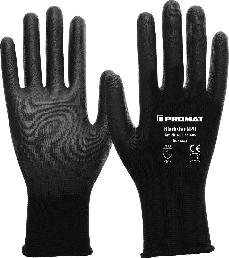 Handschuhe Blackstar NPU Größe 6 (S) schwarz EN 388 PSA-Kategorie II