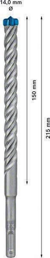 Hammerbohrer Expert SDS-7X Ø 14,0 mm Arbeits-L.150 mm L.215 mm SDS-plus 1 Stück Hammerbohrer Expert SDS-7X Ø 14,0 mm Arbeits-L.150 mm L.215 mm SDS-plus 1 Stück