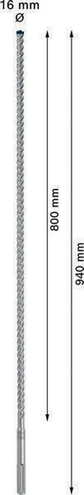 Hammerbohrer Expert SDS max-8X Ø 16 mm Arbeits-L.800 mm L.940 mm SDS-max 1 Stück Hammerbohrer Expert SDS max-8X Ø 16 mm Arbeits-L.800 mm L.940 mm SDS-max 1 Stück