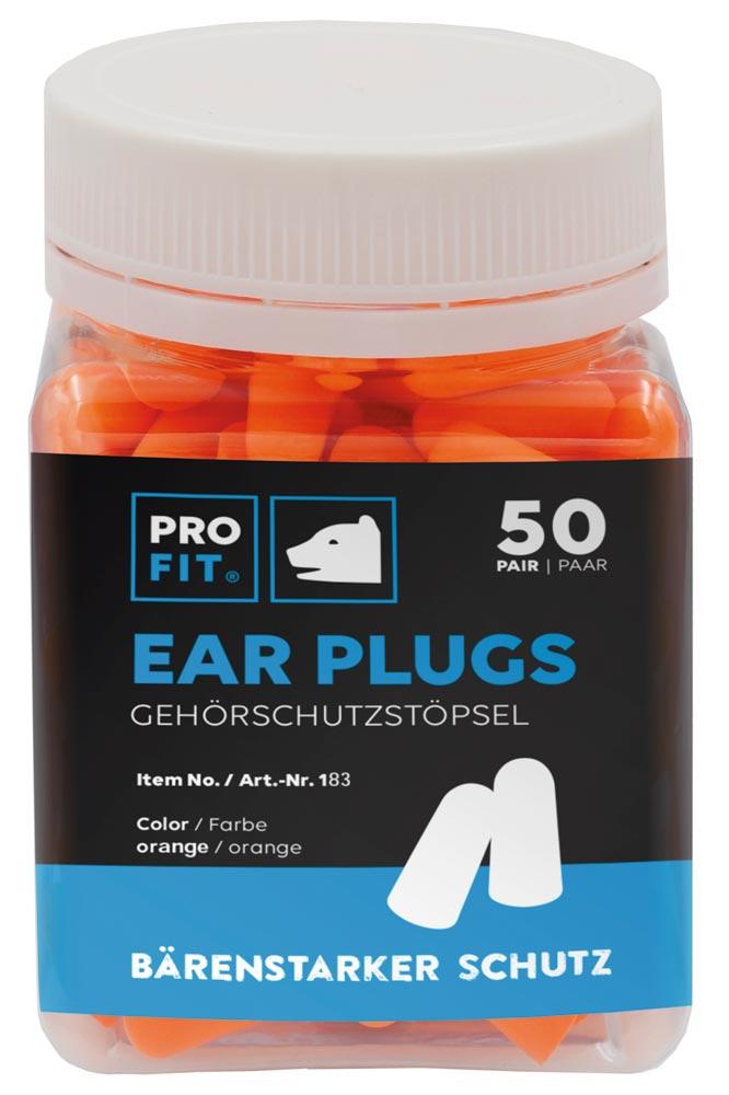 Pro-Fit Gehörschutzstöpsel Soft-PU, orange, Spenderdose a 50 Paar, SNR 38 dB(A)