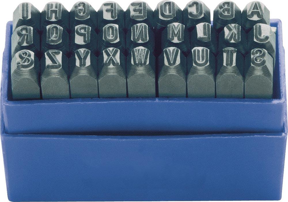 Schlagbuchstabensatz 329 27-teilig Großbuchstaben A - Z Schrifthöhe 2 mm in Kunststoffbox Schlagbuchstabensatz 329 27-teilig Großbuchstaben A - Z Schrifthöhe 2 mm in Kunststoffbox