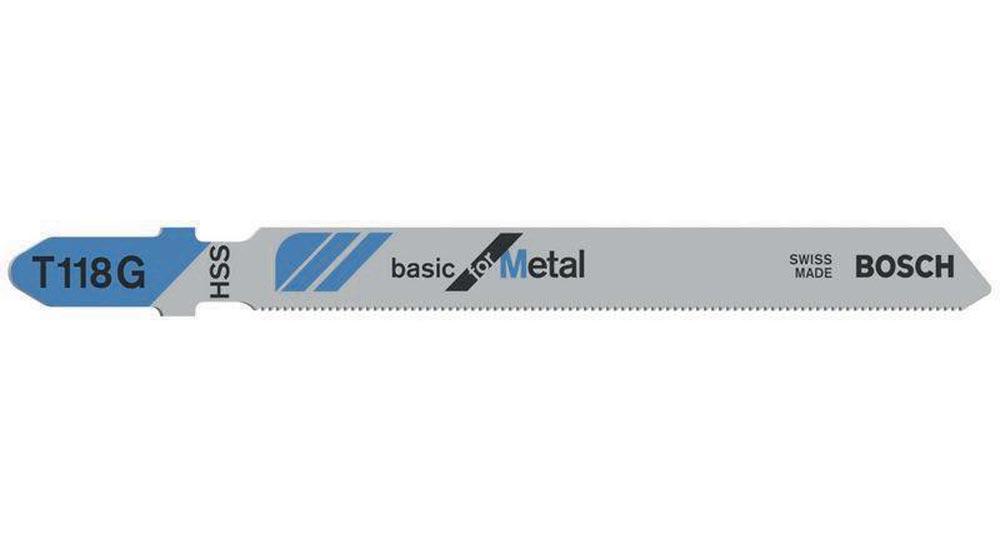 Stichsägeblatt T 118 G Gesamtlänge 92 mm Zahnteilung 0,7 mm HSS 5 Stück / Karte