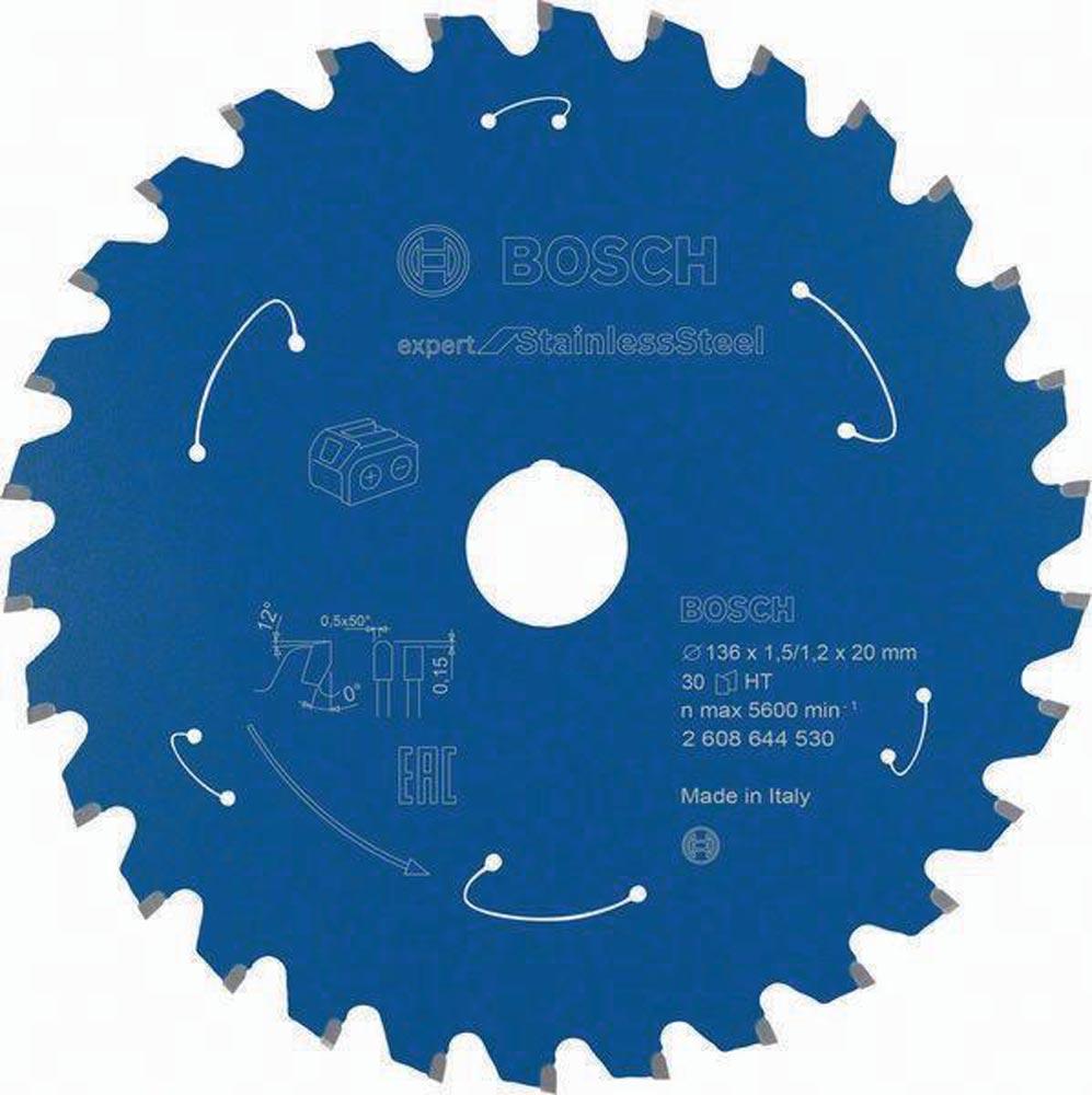Kreissägeblatt Außen-Ø 136 mm Zähnezahl 30 HLTCG Bohrung 20 mm Schnittbreite 1,5 mm HM