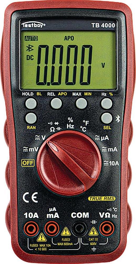 Multimeter TB 4000 0-600 V AC, 0-600 V DC TRUE RMS