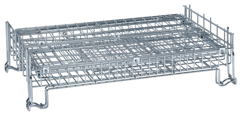 Gitterbox verzinkt, stapelbar, BxTxH 1200x1000x1180 mm, Maschenweite 65x120 mm, Traglast 1000 kg, Gewicht 54 kg