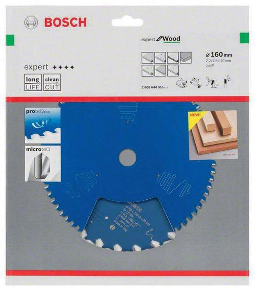 Kreissägeblatt Expert for Wood Außen-Ø 160 mm Zähnezahl 24 WZ Bohrung 20 mm Schnittbreite 2,2 mm HM