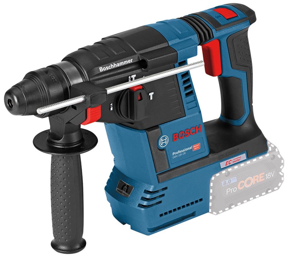 BOSCH 3 tool kit 18V: GSR 18V-28 + GWS 18V-10 + GBH 18V-26 + 2 x ProCORE18V (1 x 4.0 Ah + 1 x 8.0 Ah) + GAL 1880 CV + Toolbag BOSCH 3 tool kit 18V: GSR 18V-28 + GWS 18V-10 + GBH 18V-26 + 2 x ProCORE18V (1 x 4.0 Ah + 1 x 8.0 Ah) + GAL 1880 CV + Toolbag