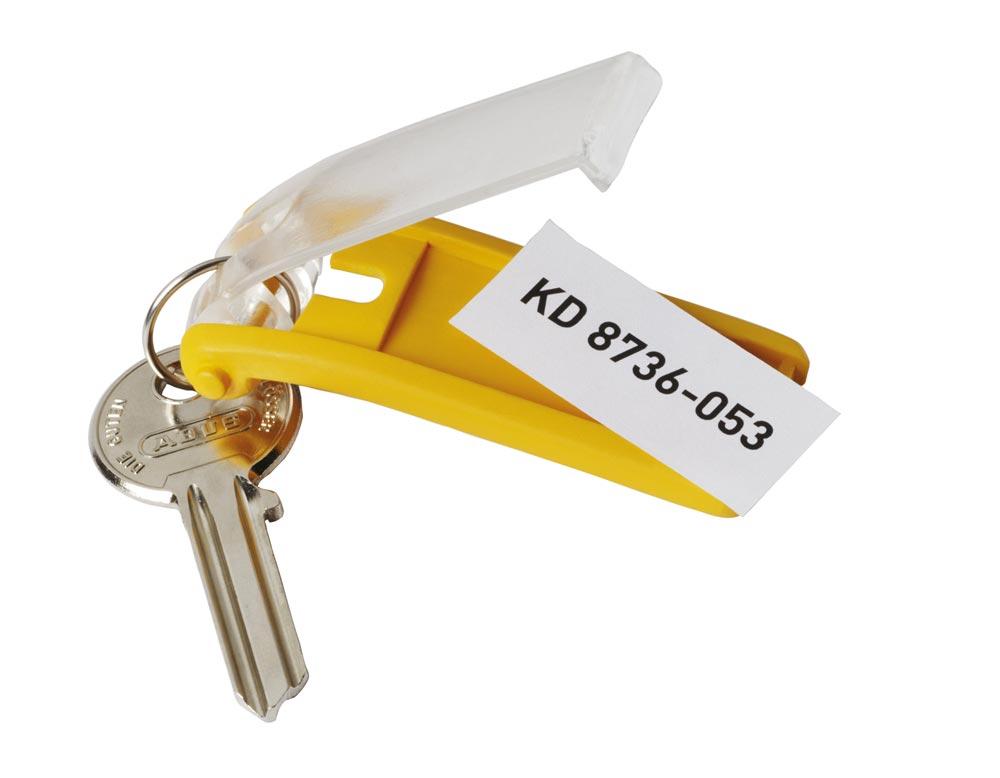 Schlüsselanhänger, CLIP-Mechanismus, Beutel mit 6 Anhängern, Farbe gelb, MINDESTABNAHME 3 VE