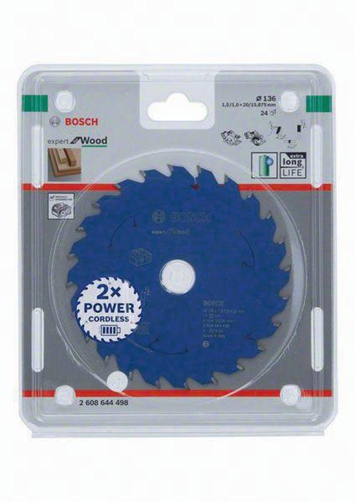 Kreissägeblatt Expert for Wood Außen-Ø 136 mm Zähnezahl 24 WZ Bohrung 20 mm Schnittbreite 1,5 mm HM Kreissägeblatt Expert for Wood Außen-Ø 136 mm Zähnezahl 24 WZ Bohrung 20 mm Schnittbreite 1,5 mm HM