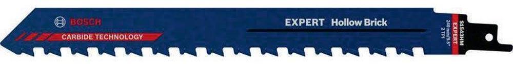 Säbelsägeblatt Expert Hollow Brick Länge 240 mm Breite 23 mm Zahnteilung TPI 2 12,7 mm S-Schaft 1 Stück / Karte