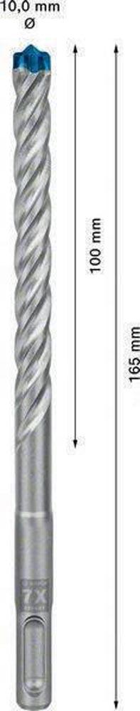 Hammerbohrer Expert SDS-7X Ø 10,0 mm Arbeits-L.100 mm L.165 mm SDS-plus 1 Stück Hammerbohrer Expert SDS-7X Ø 10,0 mm Arbeits-L.100 mm L.165 mm SDS-plus 1 Stück