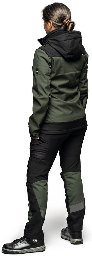 Damen-Softshell-Jacke JULIA, grün-schwarz Gr. S