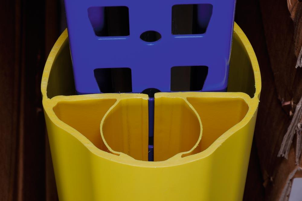 Regalanfahrschutz, Spezialkunststoff, Höhe 600 mm, für Regalbreite 75-100 mm, gelb