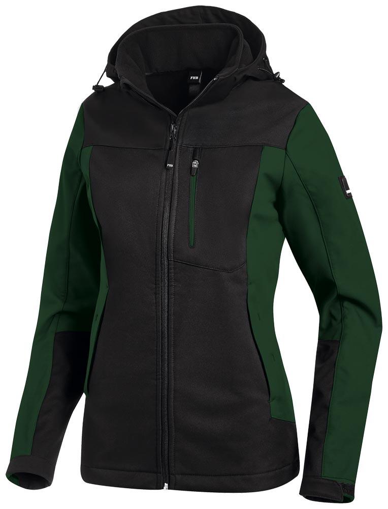 Damen-Softshell-Jacke JULIA, grün-schwarz Gr. S