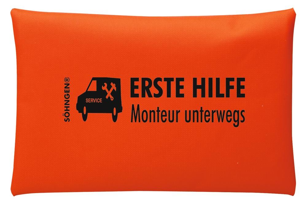 Erste Hilfe Tasche Monteur unterwegs B240xH170ca.mm orange