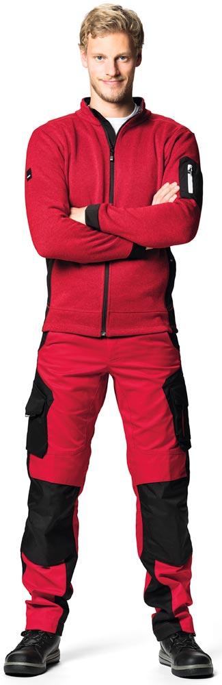 Arbeitshose FLORIAN, rot-schwarz Gr. 58 Arbeitshose FLORIAN, rot-schwarz Gr. 58