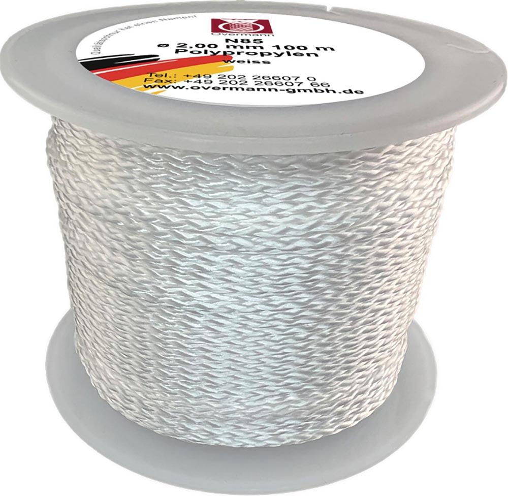 Maurerschnur Länge 100 m Ø 2 mm 65 kg Polypropylen weiß