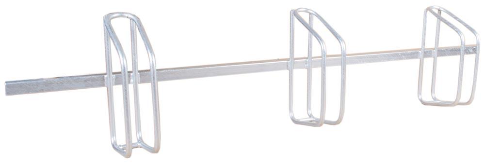 Fahrradständer, Stahl verzinkt, einseitig, Radeinstellung 500 mm, Wandbefestigung, 3er Stand,  Gesamtl. 1500 mm