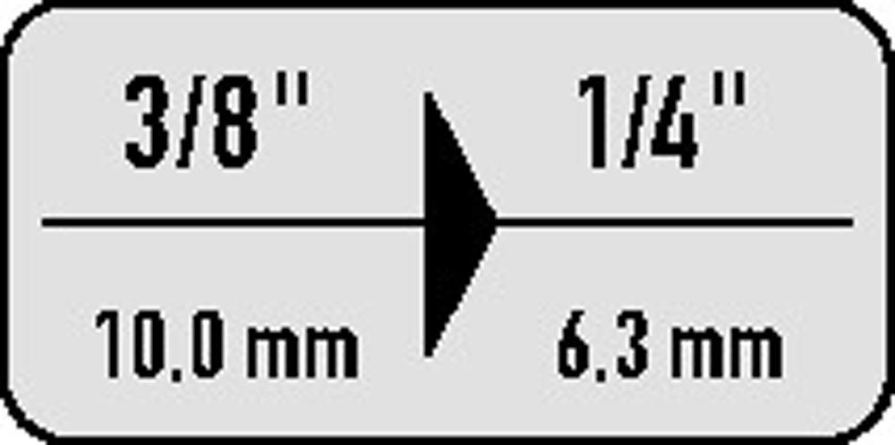 Reduzierstück 431 Antriebsvierkant 3/8  Abtriebsvierkant 1/4  Länge 28 mm