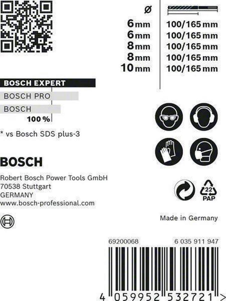 Hammerbohrersatz Expert SDS plus-7X 5- teilig SDS Plus Kunststoffkassette mit Euroloch Hammerbohrersatz Expert SDS plus-7X 5- teilig SDS Plus Kunststoffkassette mit Euroloch