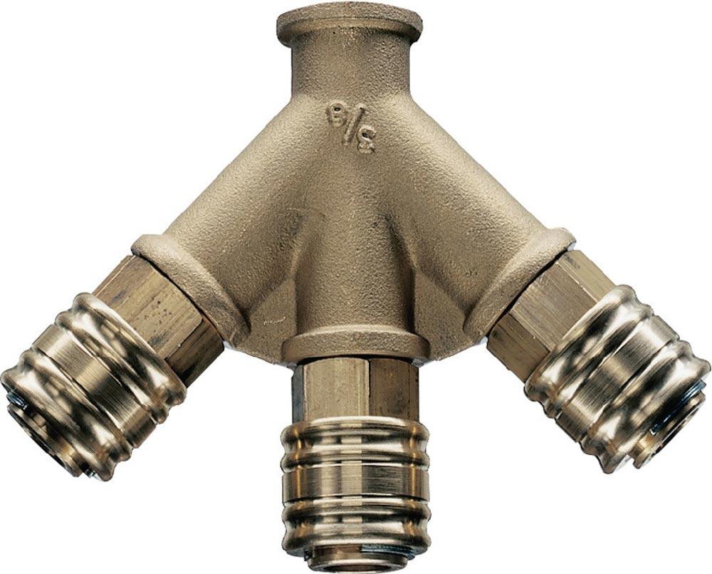 Verteiler Gewinde G 1/2 /19,17 mm DN 7,2, Innengewinde, 3 Kupplungen