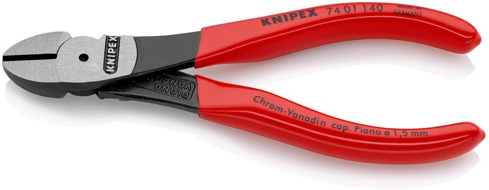 Kraftseitenschneider Länge 140 mm poliert Form 0 Kunststoffüberzug
