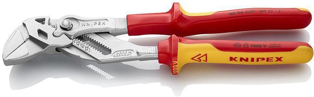 Zangenschlüssel Länge 250 mm Spannweite 46 mm verchromt Mehrkomponenten-Hüllen VDE Zangenschlüssel Länge 250 mm Spannweite 46 mm verchromt Mehrkomponenten-Hüllen VDE