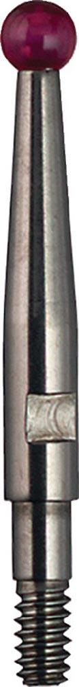 Messeinsatz Ø 2 mm Länge 11,8 mm Kugel M1,6 Rubin Fühlhebelmessgerät