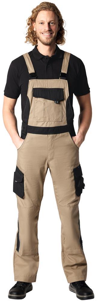 Latzhose ECKHARD, rot-schwarz Gr. 86